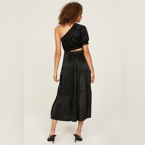 Peter Som - Black one shoulder midi - Picture 3 of 3